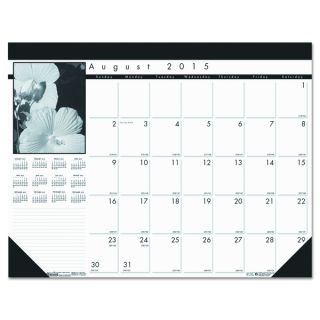 House of Doolittle 2015 2016 Black on White Academic Desk Pad Calendar