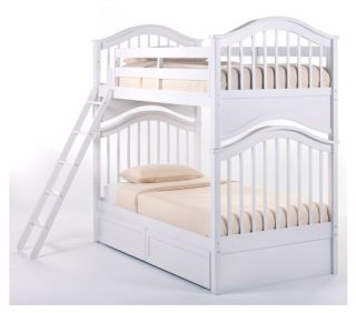 NE Kids Schoolhouse Jordan Twin over Twin Bunk Bed   White   Bunk Beds & Loft Beds