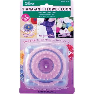 Clover Hana Ami Flower Loom Set with Six Shapes and Tapestry Needle