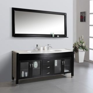 Ultra Modern Series 71 Double Bathroom Vanity Set with Mirror by