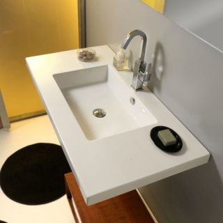 Ceramica Tecla Mars Ceramic Bathroom Sink with Overflow