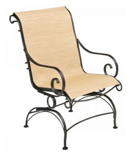 Woodard Terrace Sling Coil Spring Dining Chair
