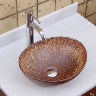 ELITE 1564 F371023 Oval Matt Iron Ore Glaze Porcelain Ceramic Bathroom