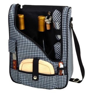 Picnic At Ascot Pinot Wine and Cheese Picnic Cooler for 2   Houndstooth   Picnic Baskets & Coolers