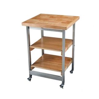 Oasis Concepts Kitchen Cart with Wood Top