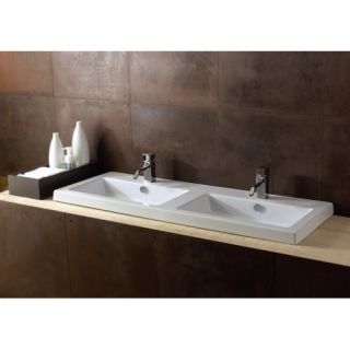 Ceramica Tecla by Nameeks Cangas Ceramic Double Bathroom Sink with