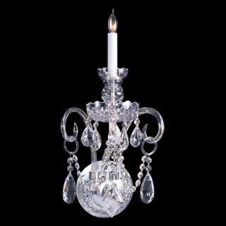 Crystorama 1141 CH CL MWP Traditional Crystal Wall Sconce   9.5W in.   Wall Sconces