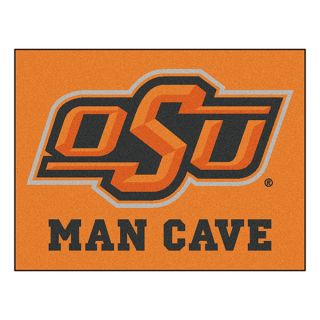 Fanmats Oklahoma State University Black Nylon Man Cave Allstar Rug (2