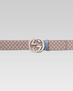 Gucci GG PU Stars Belt with G Buckle