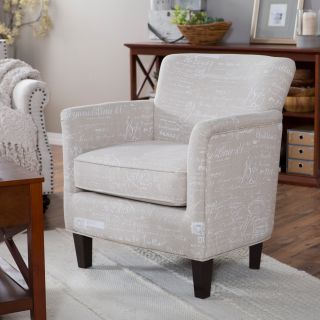 Belham Living Ines Script Printed Accent Chair   Accent Chairs