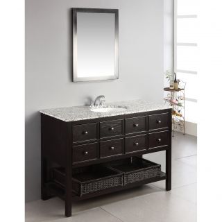 WYNDENHALL New Haven Espresso Brown 48 inch Bath Vanity with 2 Drawers