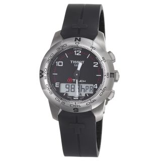 Tissot Mens T Touch II Black Dial Rubber Strap Watch  