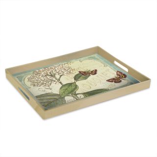Botanique Blue Printed Serving Tray  ™ Shopping   Great