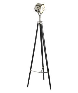 Authentic Models SL030 1940 Searchlight Floor Lamp   Nickel / Black   Floor Lamps