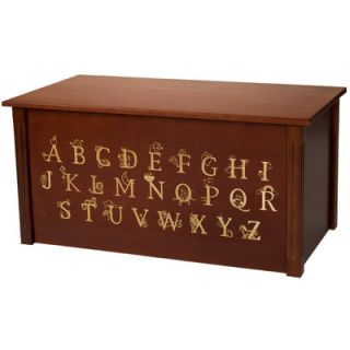 Dream Toy Box Dark Cherry Toy Box With Full Alphabet