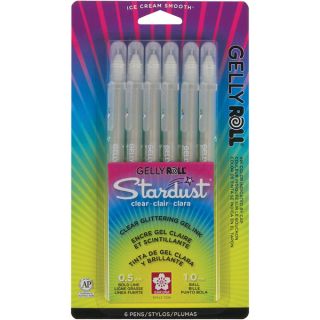 Gelly Roll Stardust Pens 6/Pkg Clear   16962021  