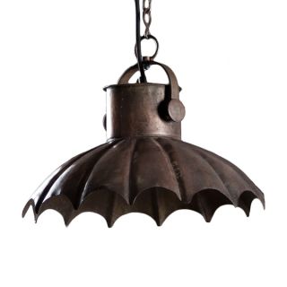Ferrisburg Distressed Steel Hanging Lamp , Handmade in India
