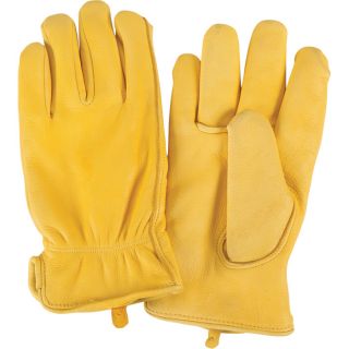 Insulated Deerskin Driving Gloves — Tan, 100 Grams Thinsulate, Model# 30-702-LG-NTL  Cold Weather Gloves