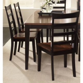 Acadia Dark Brown with UV Coated Light Brown Table Top Dining Set