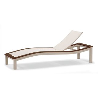Telescope Casual Bazza MGP Aluminum Sling Contour Armless Double Chaise Lounge with Kona Accents   Outdoor Chaise Lounges