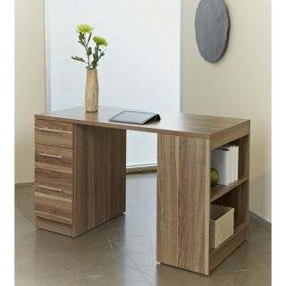 Jesper Office Study Desk with Drawers and Bookcase   14961499