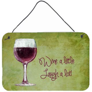Carolines Treasures Wine A Little Laugh A Lot Hanging Painting Print