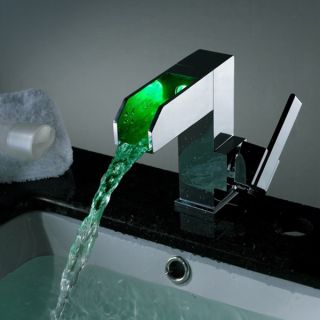 Kokols LED Color Changing Waterfall Vessel Sink Faucet   16913805