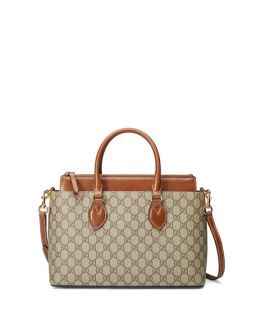 Gucci GG Supreme Tote Bag, Brown