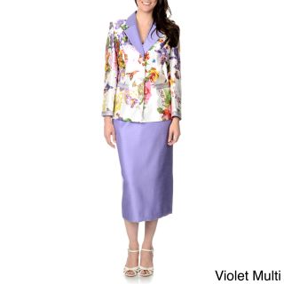 Giovanna Signature Womens 2 piece Floral Skirt Suit  