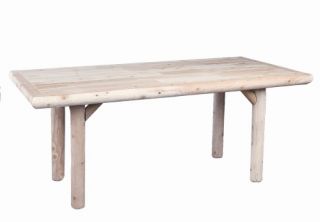 Rustic Natural Cedar Furniture Old Country Solid Top Dining Table