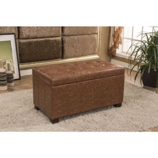 Traditional Waxed Texture Tufted Storage Bench Ottoman (More colors)