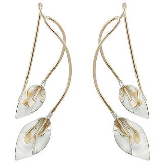 Journee Collection Goldfill and Sterling Silver Calla Lily Earrings