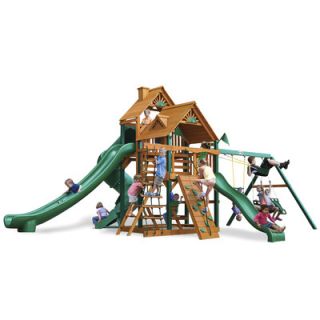 Gorilla Playsets Great Skye II Swing Set with Wood Roof Canopy