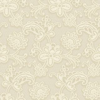 Candice Olson Shimmering Details Lace 27 x 27 Floral Wallpaper by