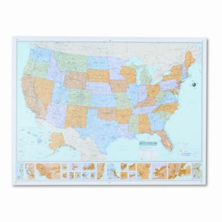 American Map Company Rand Mcnally M Series Full Color Laminated United