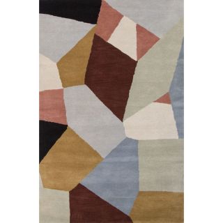 Hand Tufted Geometric Pattern Multi/ Grey Wool Area Rug (2 x 3)