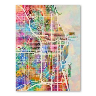 Chicago City Street Map Wall Mural