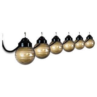 Polymer Products LLC Six Globe String Light Set   Black / Bronze   Outdoor Hanging Lights