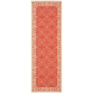 Safavieh Courtyard Red/Natural 2.3 ft. x 10 ft. Runner CY1502 3707 210