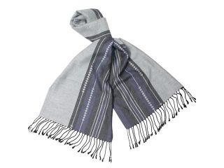 Reversible Stripe and Lace Pattern 100% Rayon Cashmere Feel Long Scarf