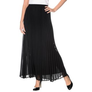 Grace Elements Womens Solid/ Mesh Stripe Mid Length Stretch Skirt