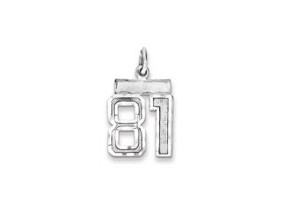 The Varsity Small Diamond Cut Sterling Silver Pendant Number 81