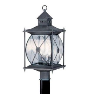 Livex Lighting Providence 3 Light Outdoor Grey Incandescent Post Lantern CLI MEN2096 61
