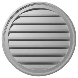 Ekena Millwork 2 in. x 36 in. x 36 in. Decorative Round Gable Louver Vent GVRO36D