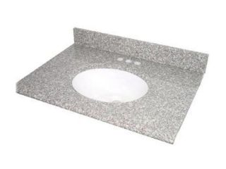 Pegasus 25664 Montero Granite Granite 25" Granite Vanity Top with White Bowl and 8" Spread