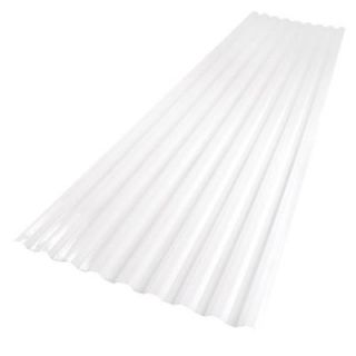 Suntuf 26 in. x 12 ft. Polycarbonate Corrugated Roof Panel in White 101892
