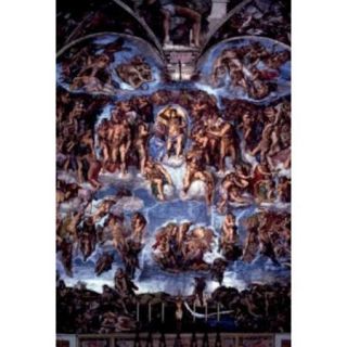 The Last Judgment, fresco by Michelangelo Buonarroti 1475 1564, Italy, Vatican City, Sistine Chapel, Circa 1536 41 Poster Print (18 x 24)