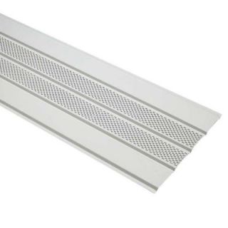 Gibraltar Building Products 16 in. x 12 ft. Birch White Aluminum Center Vented Soffit A4VS16 WH