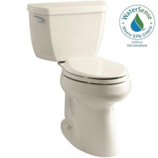 KOHLER Highline Classic Comfort Height 2 piece 1.28 GPF Single Flush Elongated Toilet in Almond K 3713 47