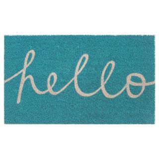 Room Essentials™ Hello Cursive Doormat   Blue (16x26)